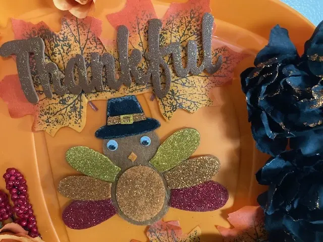 Fun Pumpkin Platter with Thanksgiving Turkey