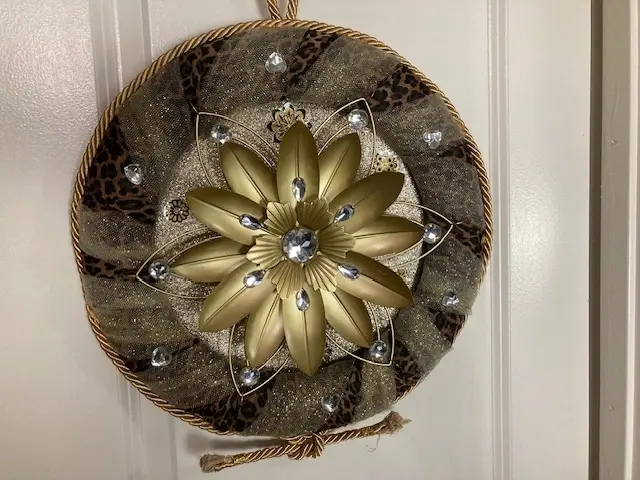 Wreath with Metal Flower