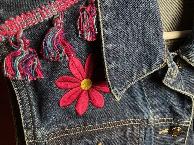 Butterfly Decorated Jean Vest