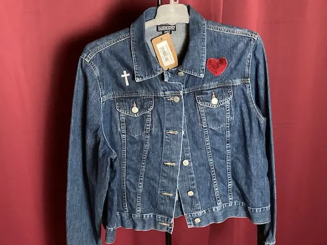 Sequin Sugar Skull Denim Jacket