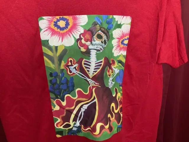 Dancing Catrina with Flowers