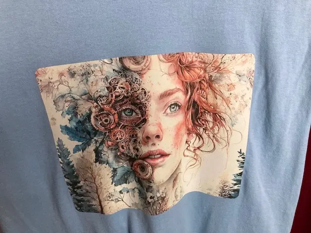 Light Blue SteamPunk Lady T-Shirt