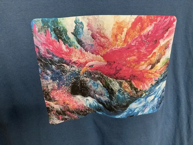 Dark Blue T-Shirt with Flying Bird