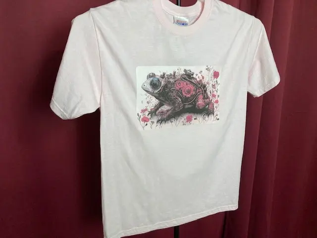Pale Pink Steampunk Frog T-Shirt