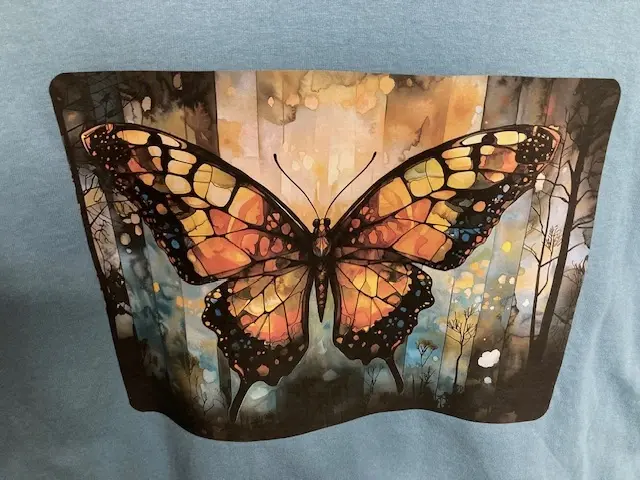 Light Blue Shirt with Butterfly