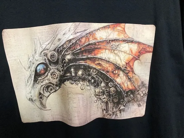 Black T-Shirt with Dragon