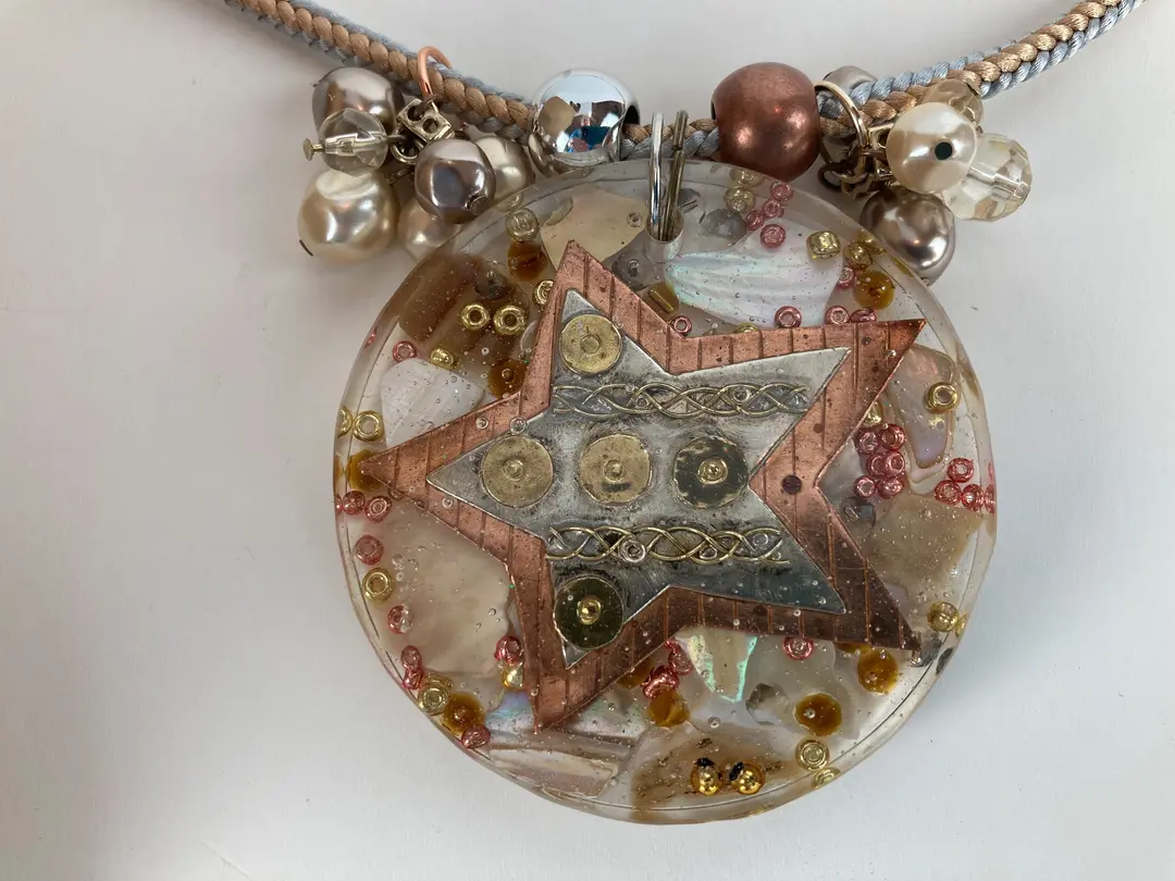 Metal Star Necklace and Earrings