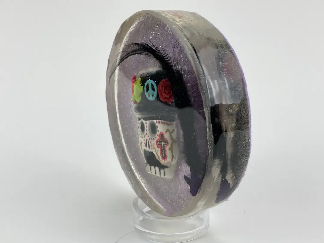 Catrin Paper Weight with Feather