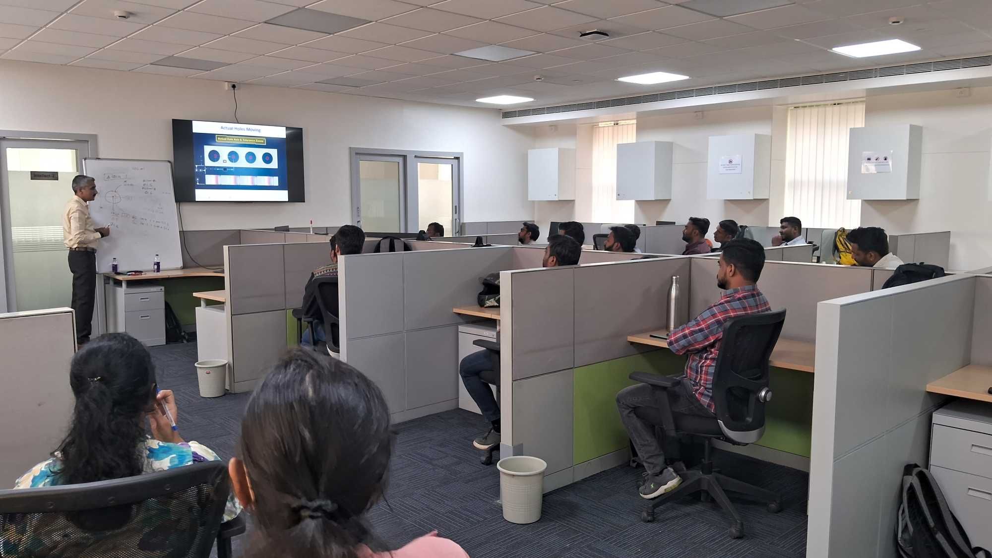 Engineers participating in GD&T training at Goken