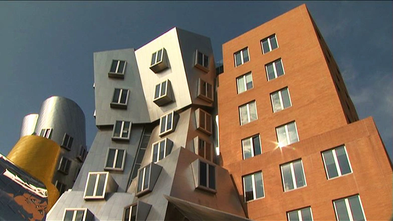 The exterior of the Raymond and Maria Stata Center.