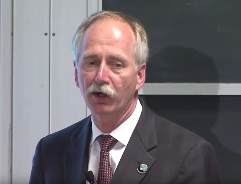 William Gerstenmaier speaking into a microphone