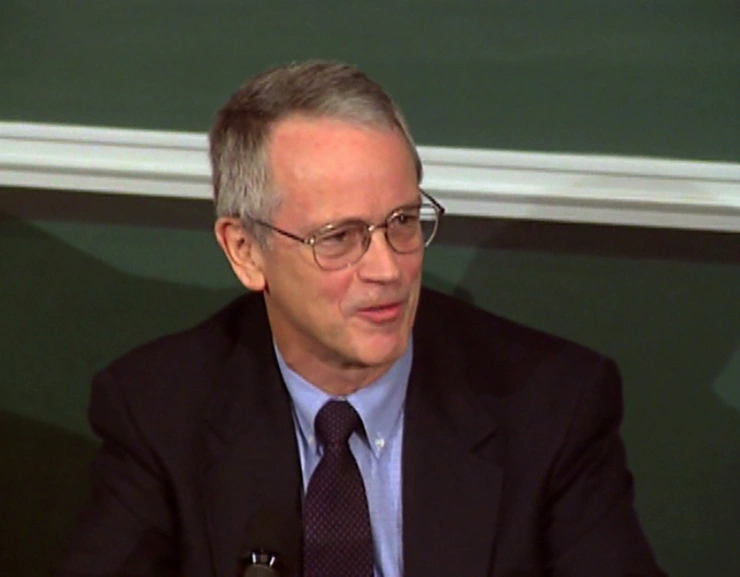 Charles M. Vest at a press conference announcing the arrival of OpenCourseWare.